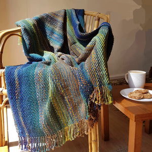 Hand Woven Throw 70% wool with accents of mohair and viscose