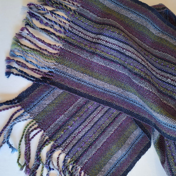 Blue-Purple Handwoven scarf