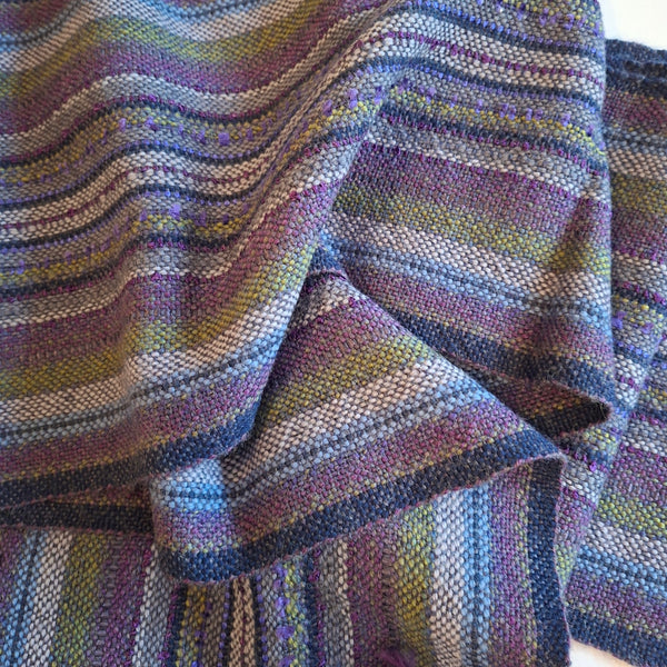 Blue-Purple Handwoven scarf