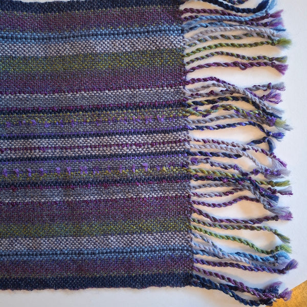Blue-Purple Handwoven scarf
