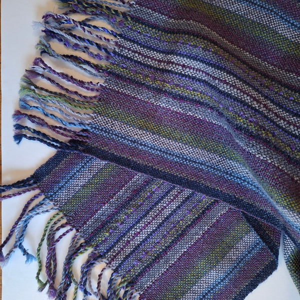 Blue-Purple Handwoven scarf
