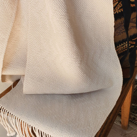 Natural cream cotton scarf